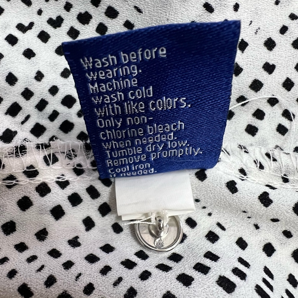 Apt. 9 White Blouse with Black Dot Print - Picture 12 of 16